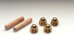 Solid Brass End Caps / Feet (4-pack)